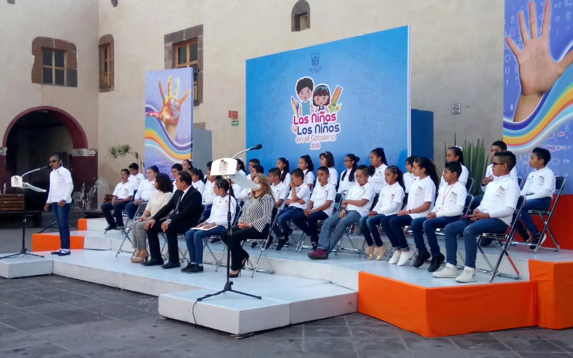 Niñas y Niños en el Gobierno pidieron educación de calidad.